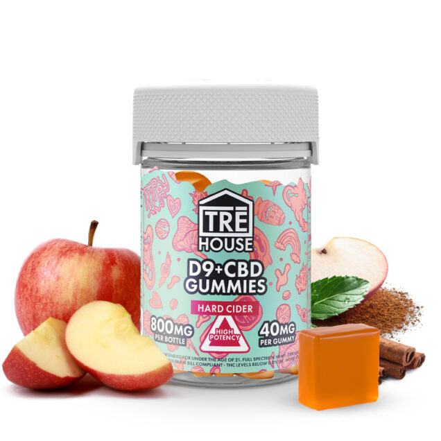 Hard Cider Delta 9 THC Gummies with CBD