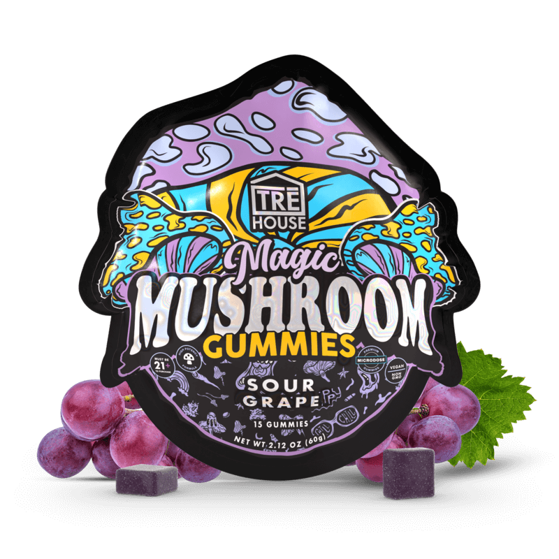 Magic Mushroom Gummies Sour Grape – TRĒ House