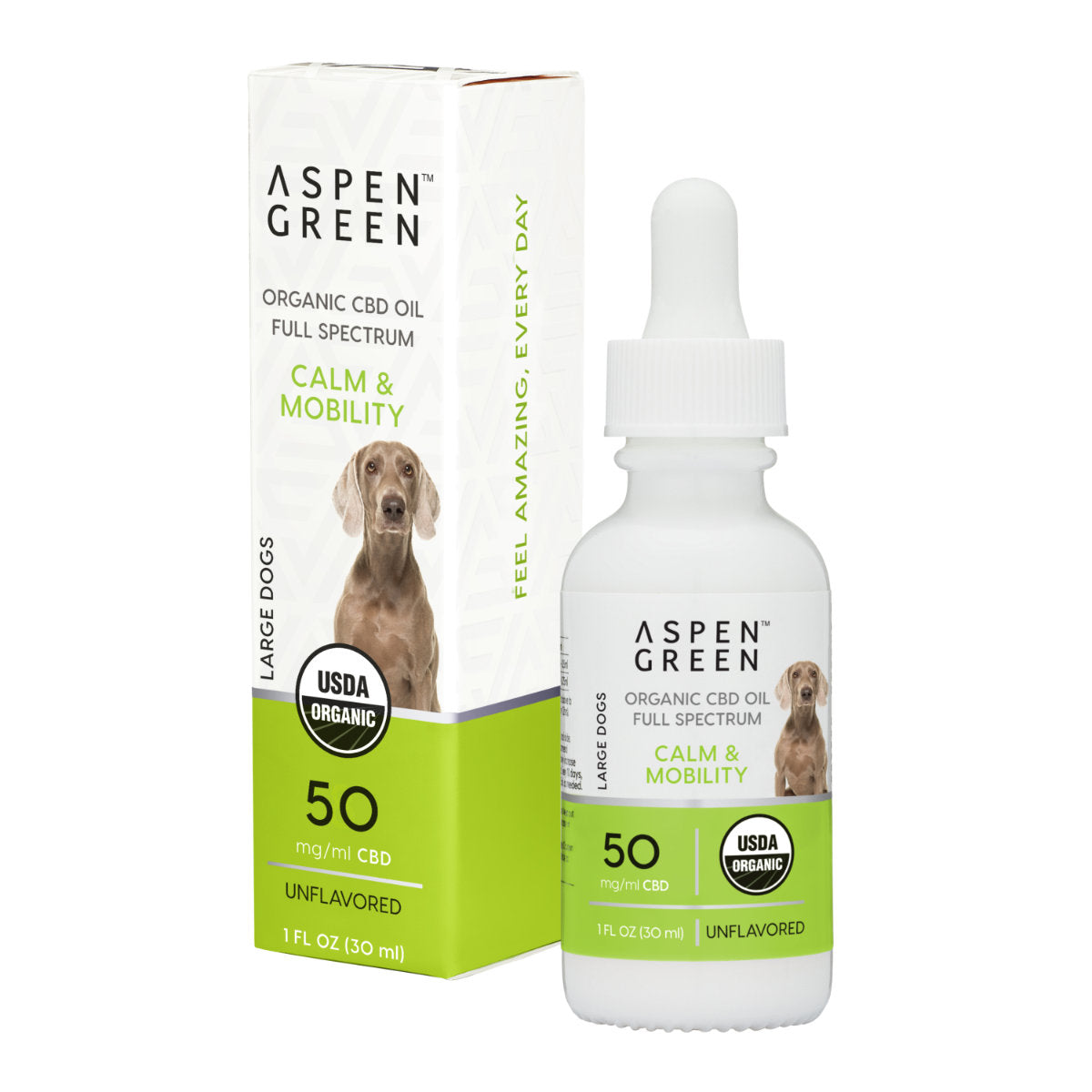 Aspen Green Large Dogs Organic Full Spectrum CBD Oil – Unflavored