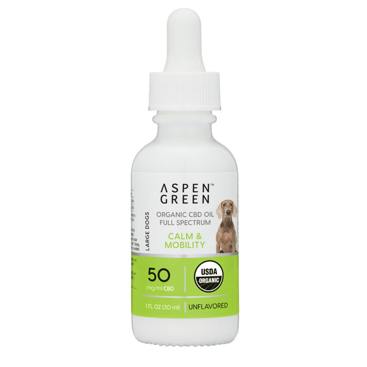 Aspen Green Large Dogs Organic Full Spectrum CBD Oil – Unflavored