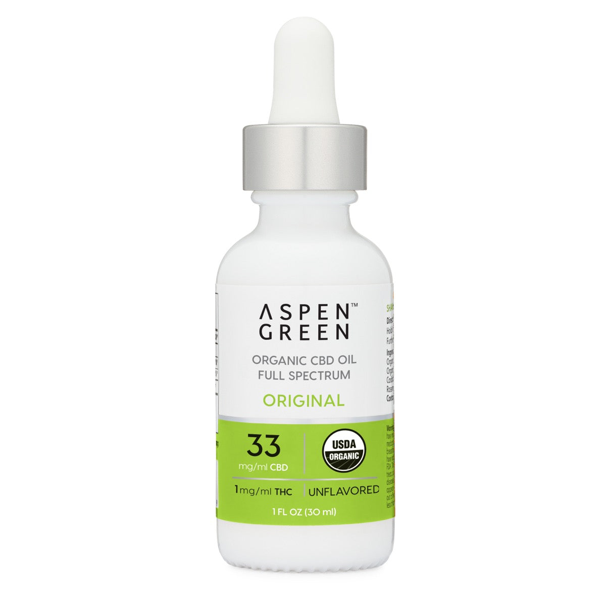 Aspen Green Original Organic Full Spectrum CBD Oil – Unflavored