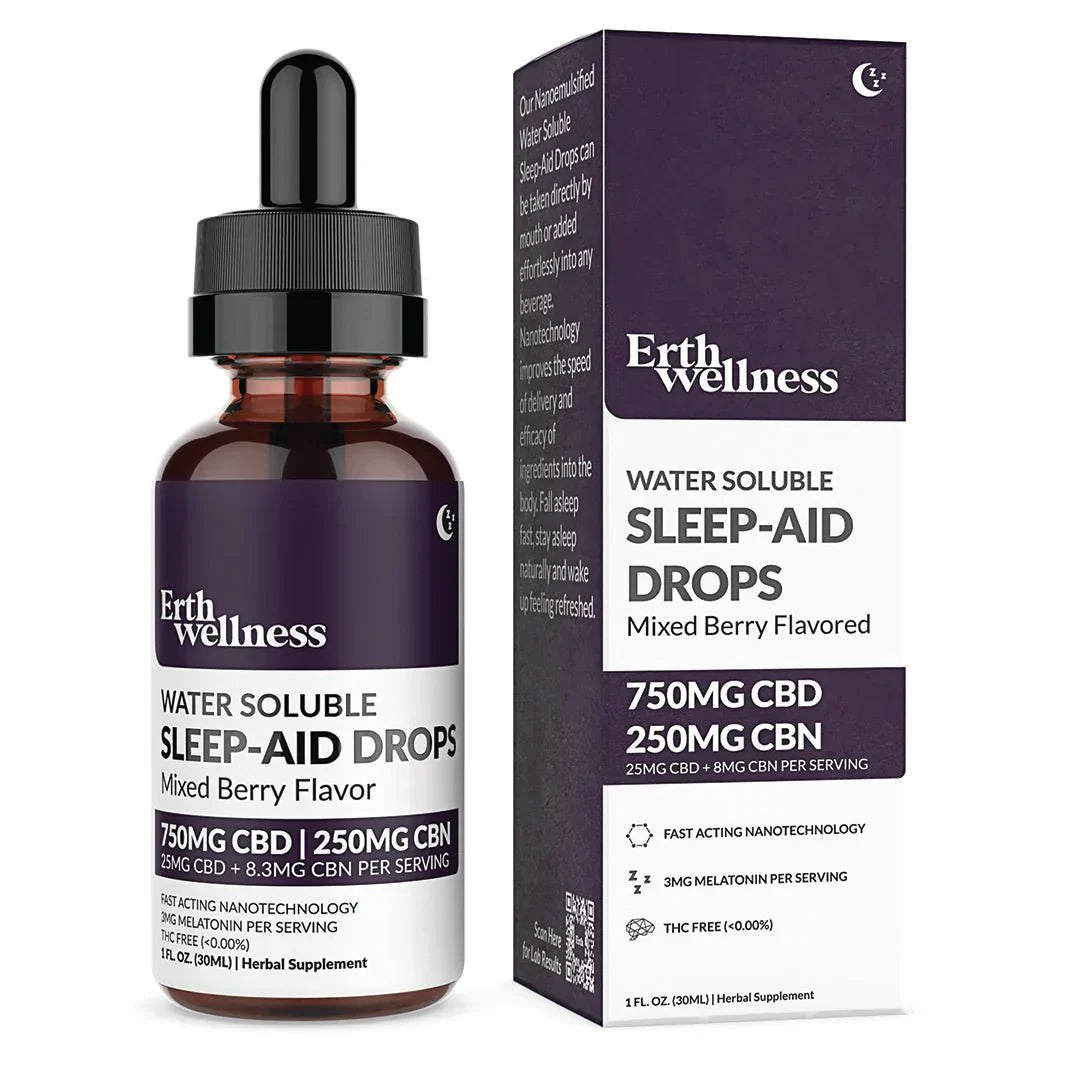 Erth Wellness | Water Soluble CBD + CBN Sleep Aid Drops - 1000mg Best Price