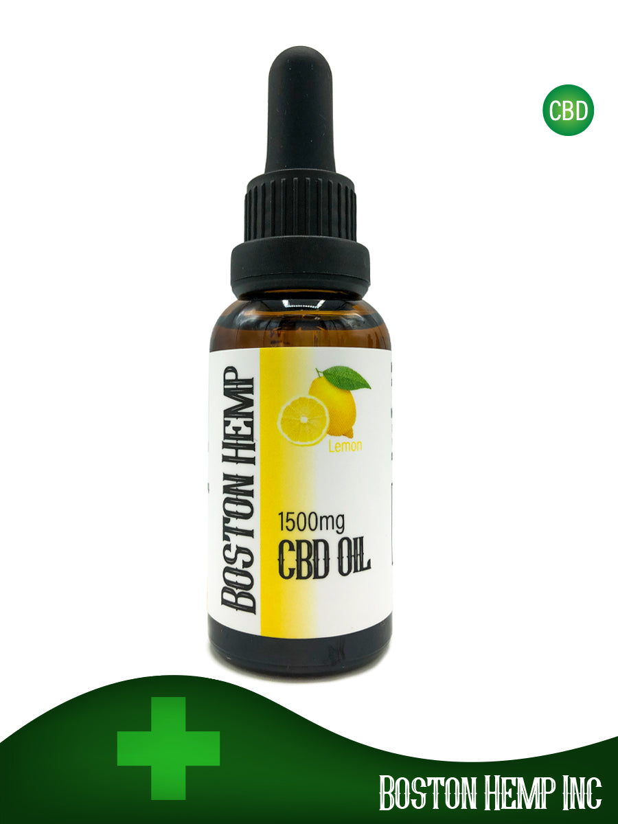 Boston Hemp Lemon Flavored Full Spectrum CBD Tincture 1500mg/Bottle Best Price