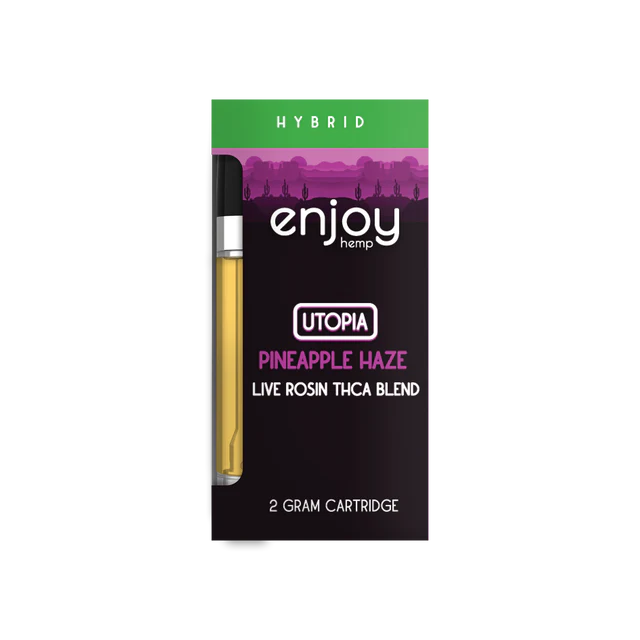 Enjoy Hemp 2ml THCA Blend Vape Cart for Utopia - Pineapple Haze (Hybrid) Best Price