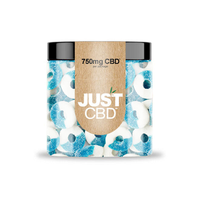 JustCBD - 750mg CBD Gummies Blue Raspberry Rings Best Price