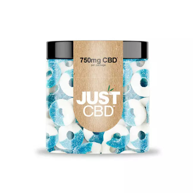 JustCBD - 750mg CBD Gummies Blue Raspberry Rings Best Price