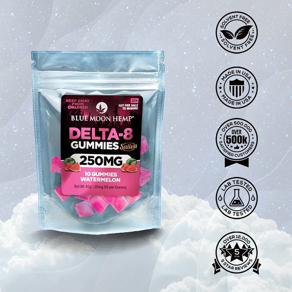 Blue Moon Hemp Delta 8 Watermelon Gummies 250mg-2000mg Best Price