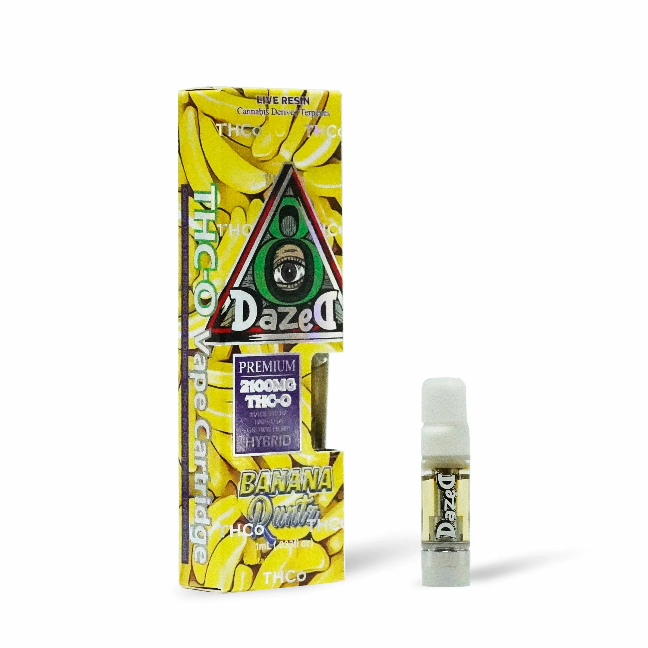 Live Resin Carts - DazeD8 Banana Runtz Live Resin THC-O Cartridge (2.1g) Best Price