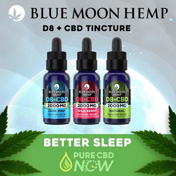 Blue Moon Hemp D8 and CBD Tincture 2000mg Best Price