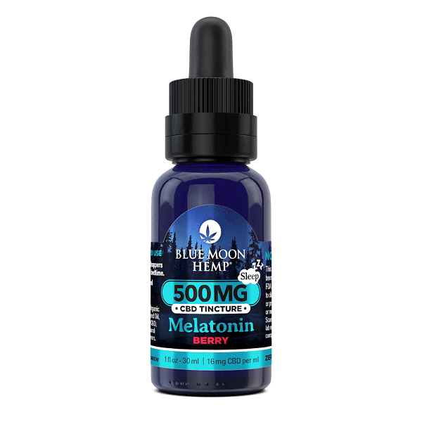 Blue Moon Hemp CBD Tincture Melatonin 500mg or 1000mg Best Price