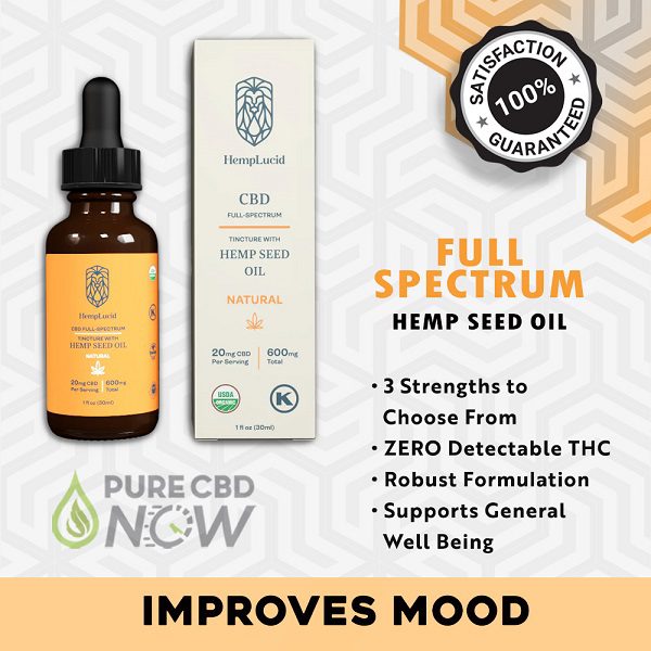 Organic Hemplucid Full-Spectrum Hemp Seed Oil 30ml Best Price