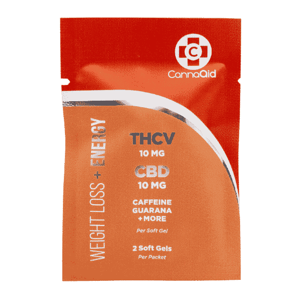 CannaAid | THCV + CBD Weight Loss & Energy Vegan Softgel Capsules 40mg - 1200mg Best Price