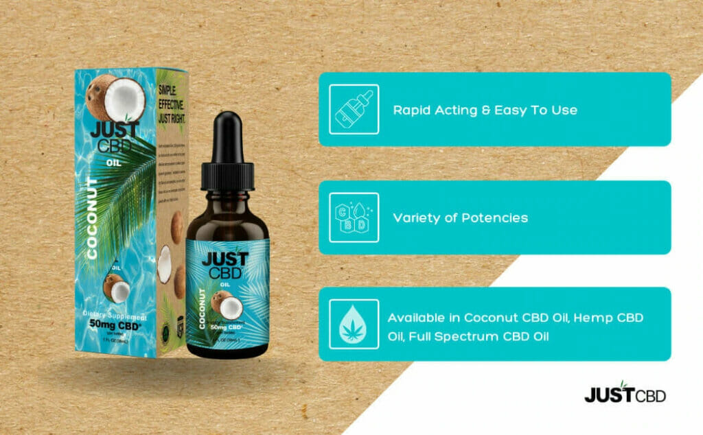 JustCBD - CBD Oil Tincture Coconut Best Price