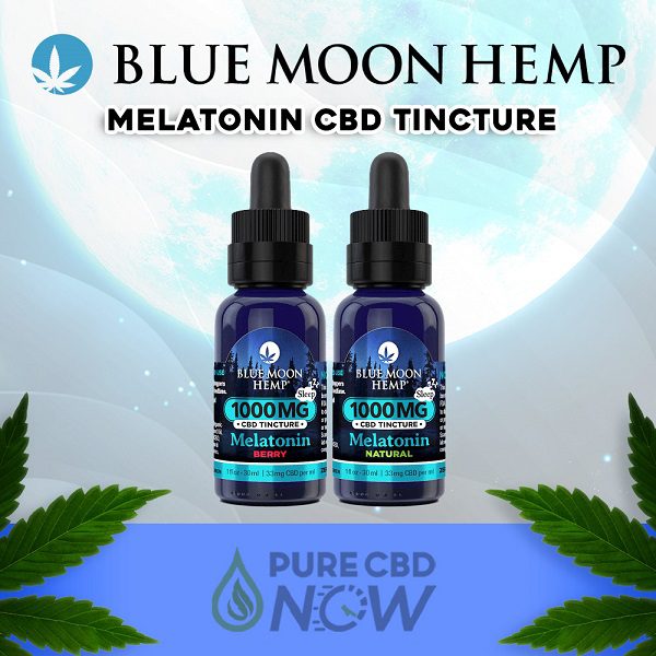 Blue Moon Hemp CBD Tincture Melatonin 500mg or 1000mg Best Price