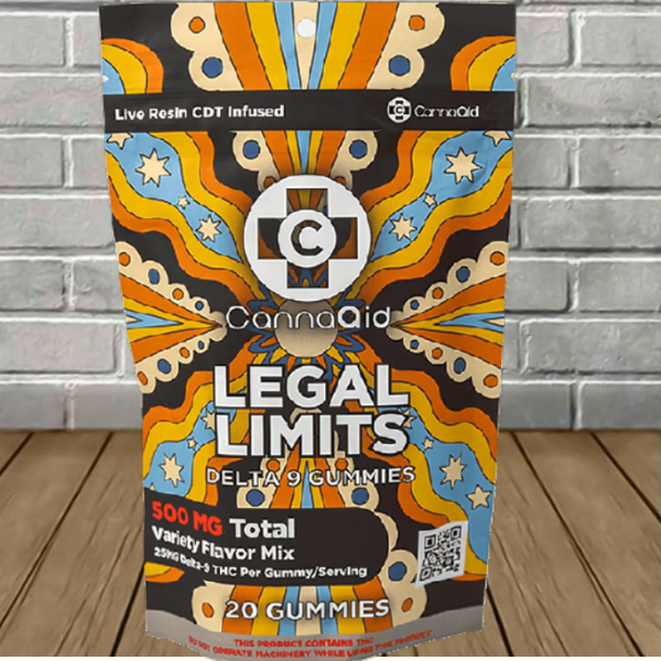 CannaAid Legal Limits Delta 9 THC Gummies 25mg Best Price