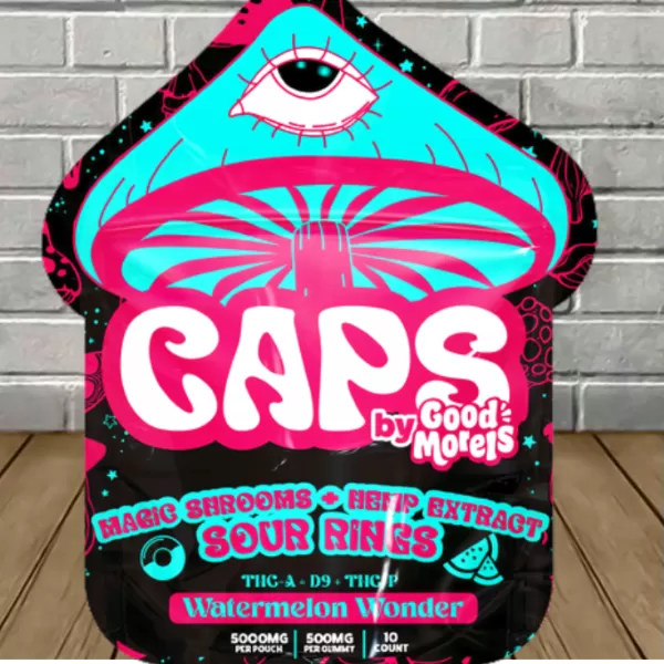 Caps Magic Shrooms + Hemp Extract Sour Rings Best Price