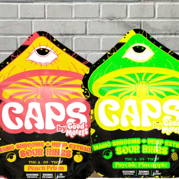 Caps Magic Shrooms + Hemp Extract Sour Rings Best Price