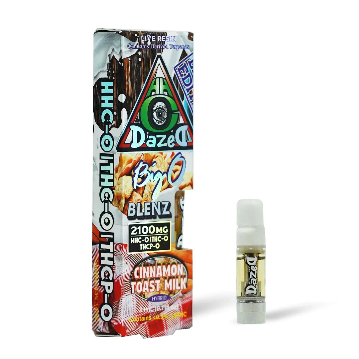 Live Resin Carts - DazeD8 Cinnamon Toast Milk HHC-O + THC-O + THCP-O Live Resin Cartridge (2.1g) Best Price