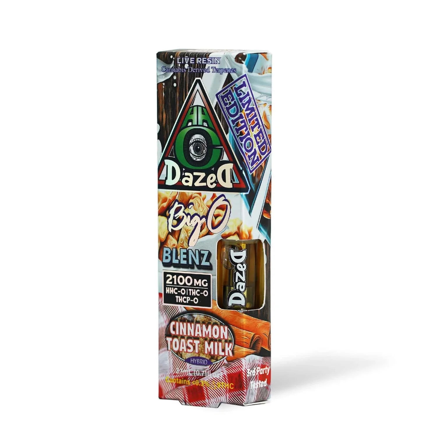 Live Resin Carts - DazeD8 Cinnamon Toast Milk HHC-O + THC-O + THCP-O Live Resin Cartridge (2.1g) Best Price