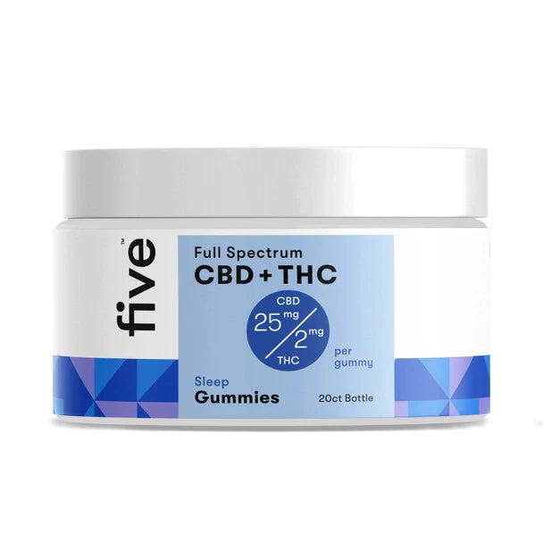 FIVE CBD Gummies - CBD & THC Edible Full Spectrum Sleep Gummies 25MG Best Price