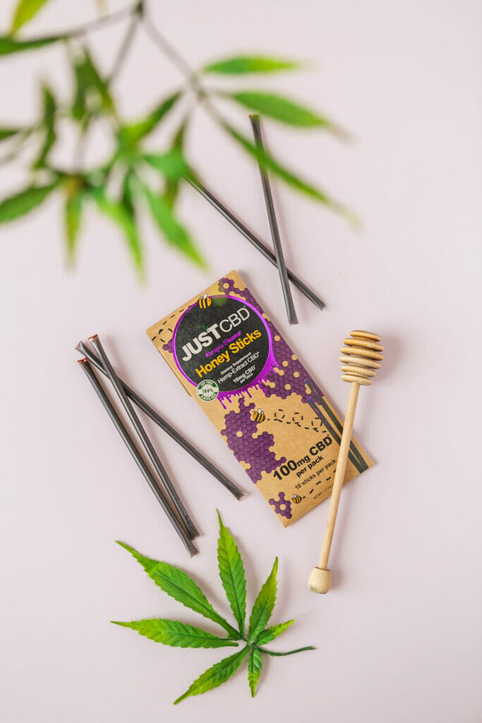 JustCBD - CBD Honey Sticks Grape Best Price