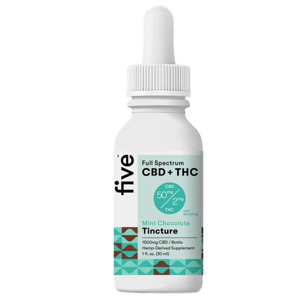 Five CBD - CBD & THC Tincture Full Spectrum Oil Mint Chocolate Best Price