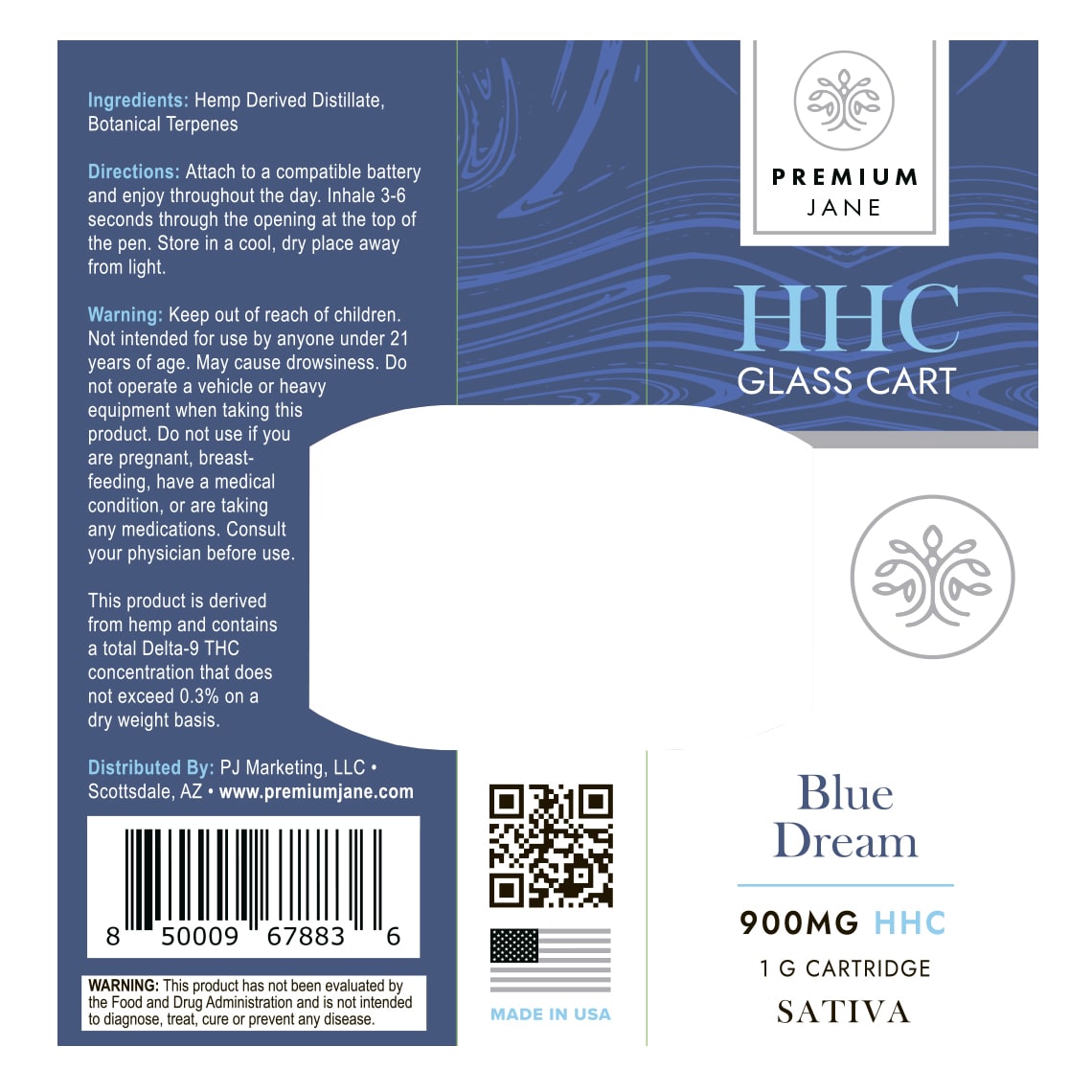 Premium Jane HHC Vape Cartridge Blue Dream – 900mg Best Price