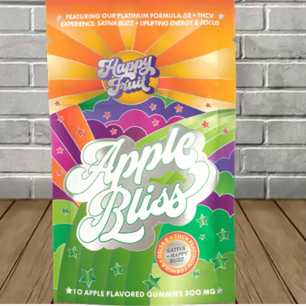 Happy Fruit Apple Bliss Gummies D8 | THCV Best Price