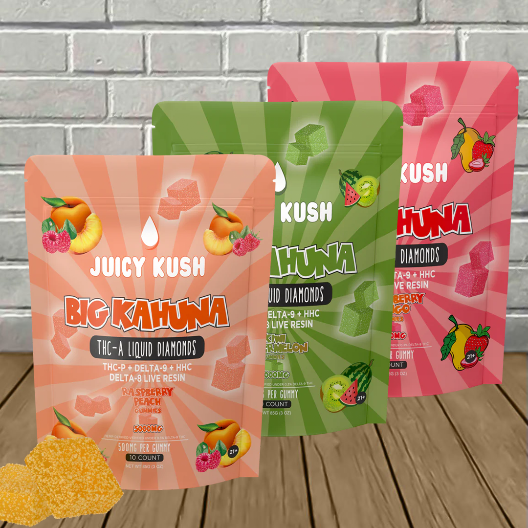 Juicy Kush Big Kahuna THCa Liquid Diamonds Gummies 5000mg Best Price