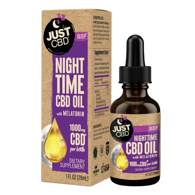 JustCBD - Nighttime CBD Oil Tincture with Melatonin Best Price