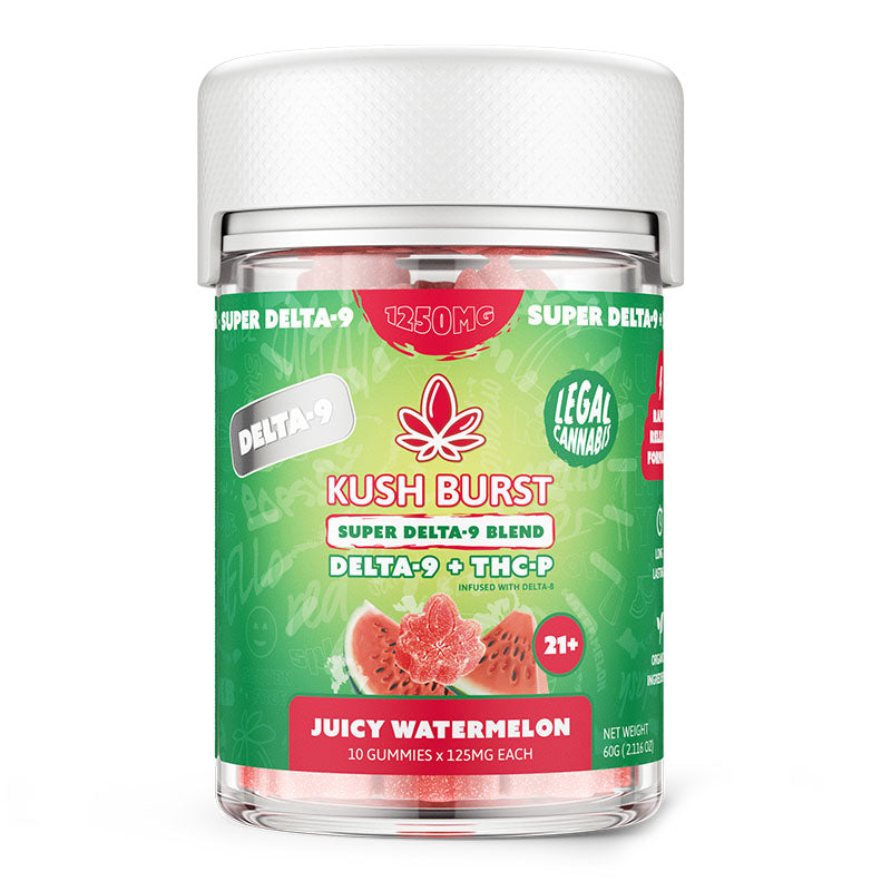 Super Delta 9 Blend THC Gummies with THC-P + Delta 8 – Juicy Watermelon – Kush Burst Best Price