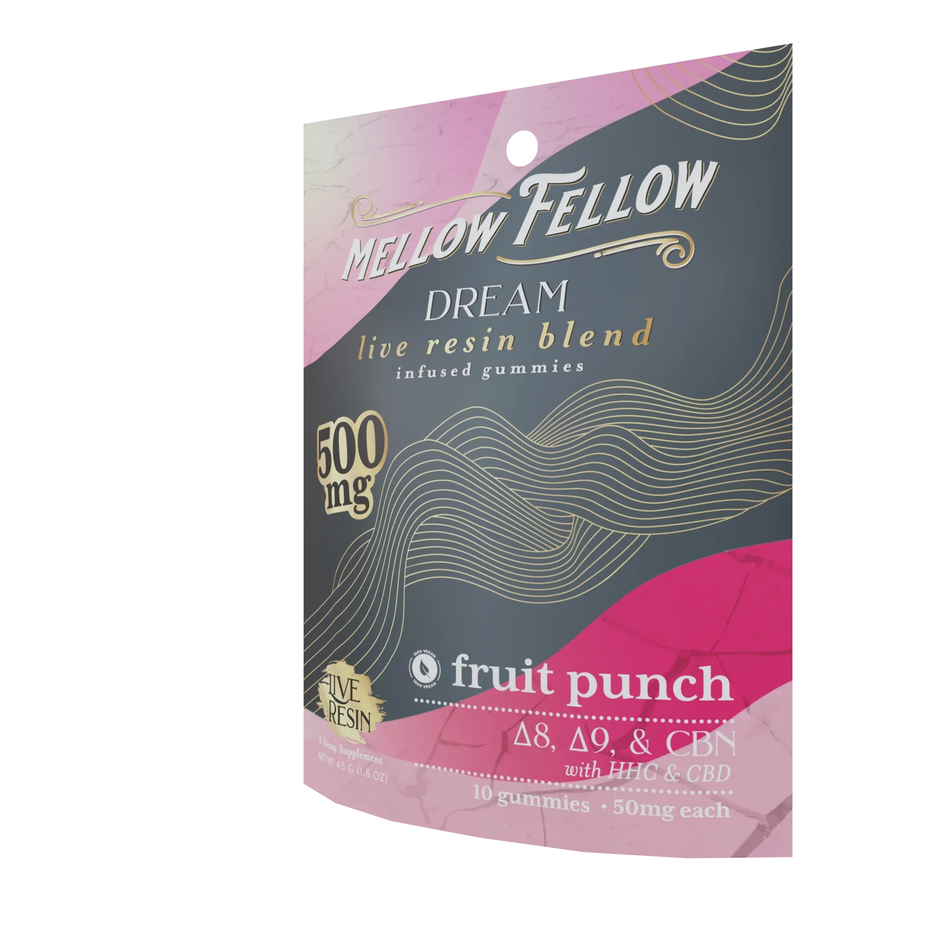 Mellow Fellow Dream Blend Live Resin M-Fusions Edibles Fruit Punch 500mg Best Price