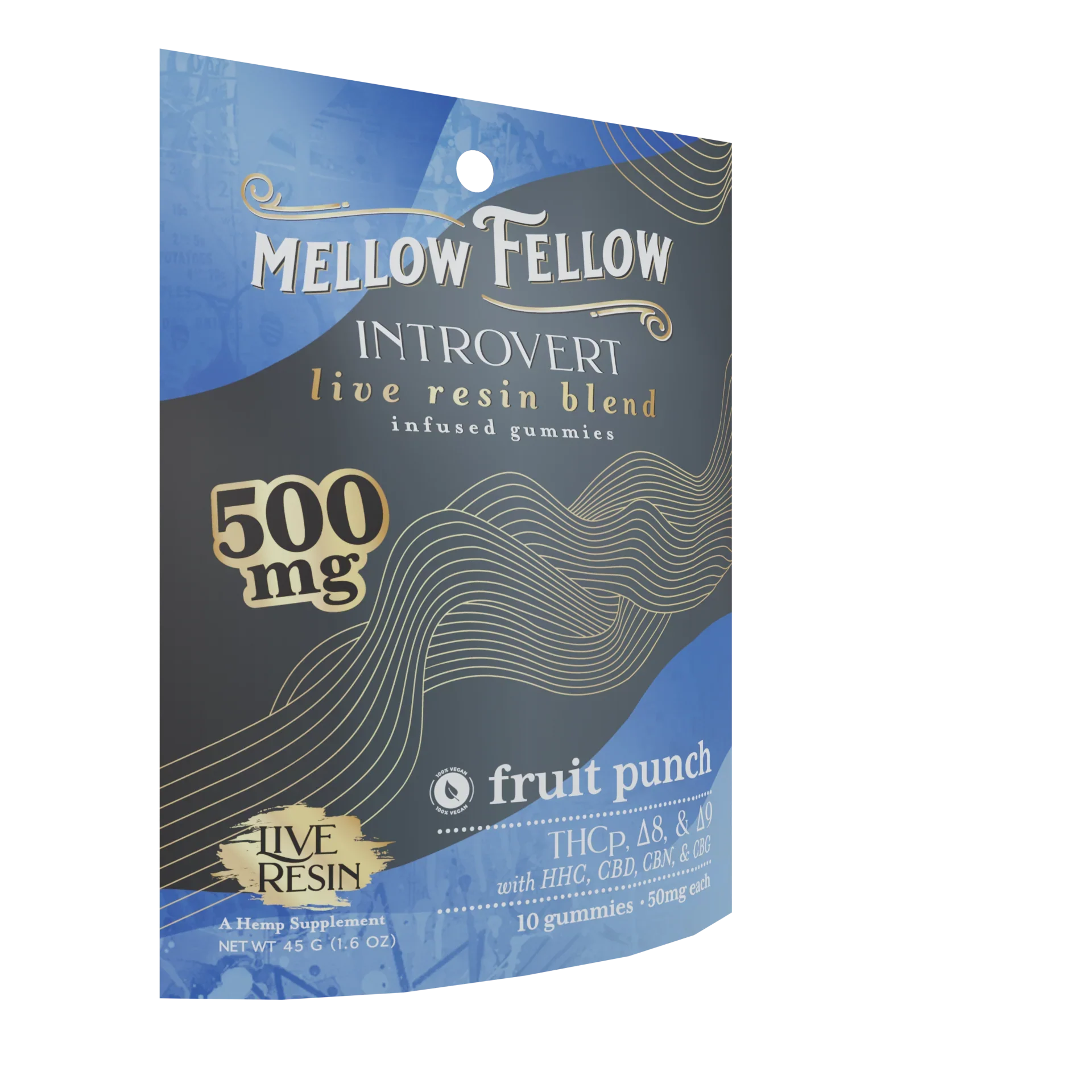 Mellow Fellow Introvert Blend Live Resin M-Fusions Edibles Fruit Punch 500mg Best Price