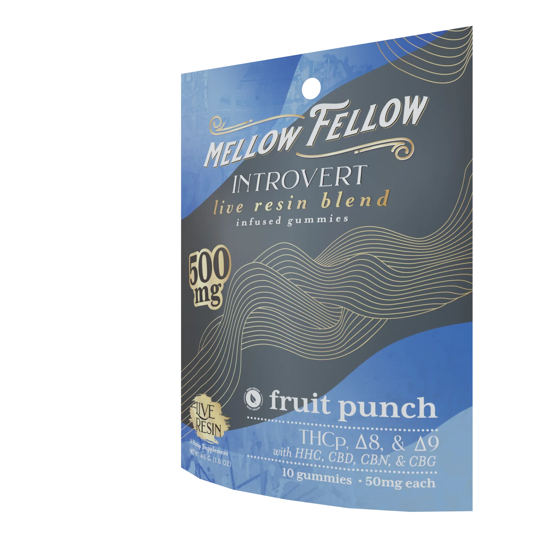 Mellow Fellow Introvert Blend Live Resin M-Fusions Edibles Fruit Punch 500mg Best Price