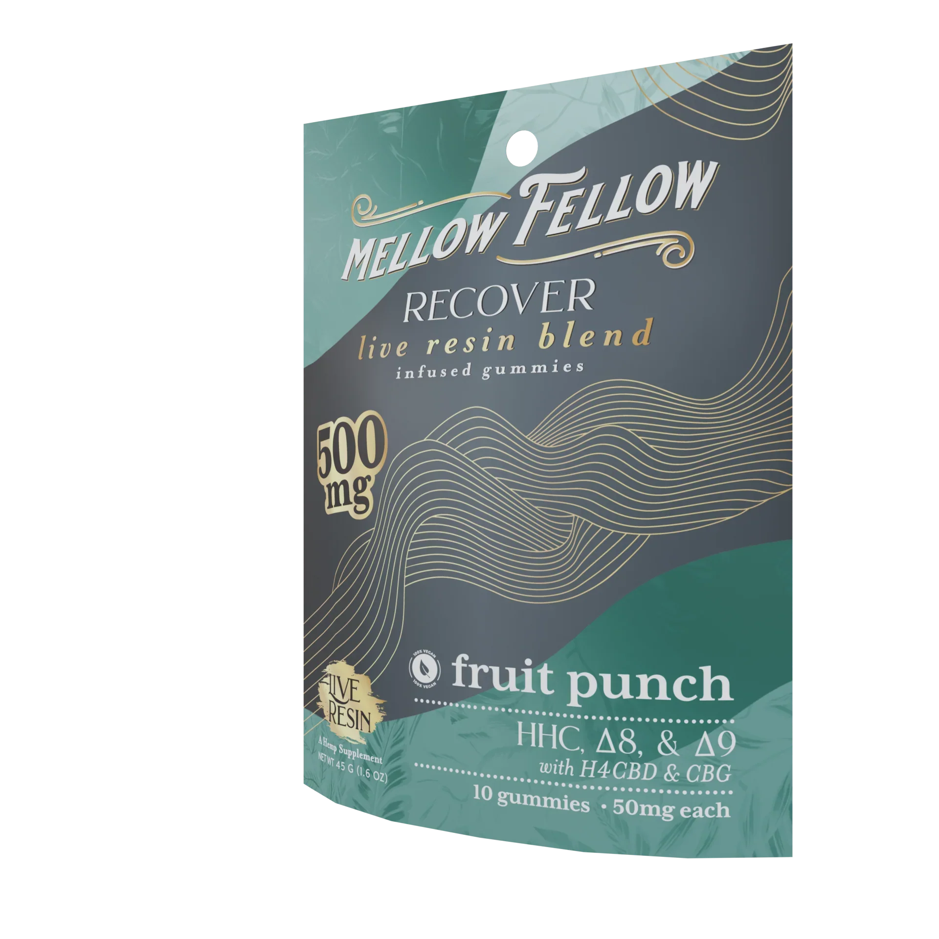 Mellow Fellow Recover Blend Live Resin M-Fusions Edibles Fruit Punch 500mg Best Price