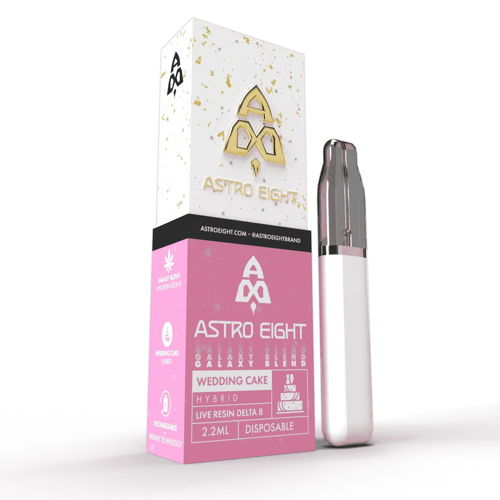 Astro Eight | Live Resin Delta 8 THC Galaxy Blend Rechargeable Disposable - 2.2mL Best Price