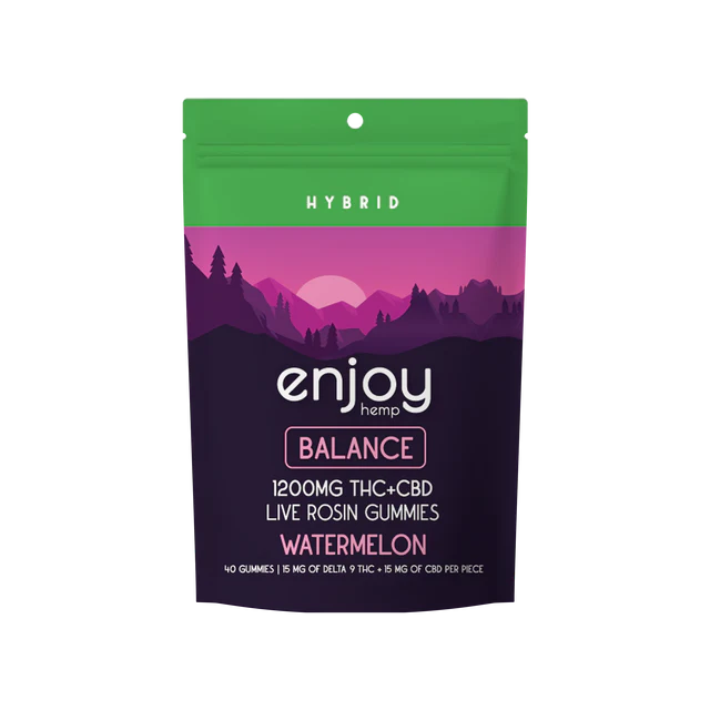 Live Rosin Balance Delta 9 THC 1200mg Gummies (Hybrid-Infused Watermelon) Best Price