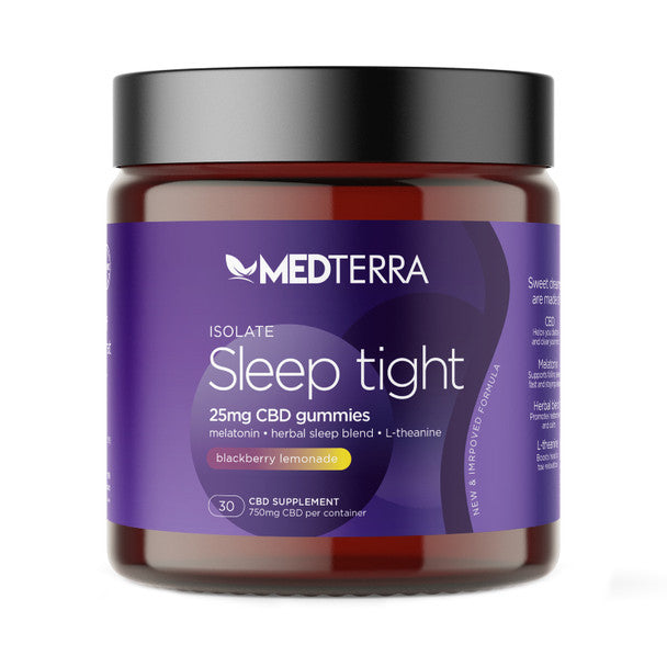 Medterra - CBD Edible - Sleep Tight Isolate Gummies - Blackberry Lemonade - 25mg Best Price