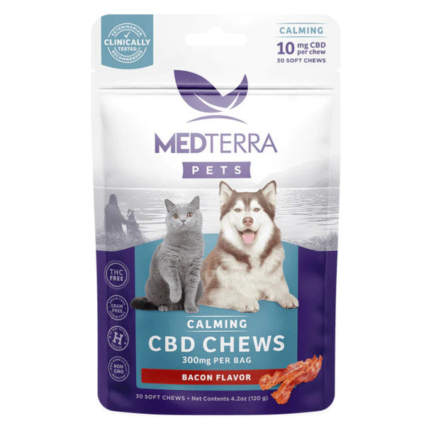 Medterra - CBD Pet Edible - Bacon Calming Soft Chews - 300mg Best Price