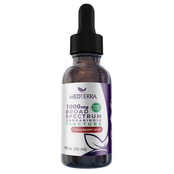 Medterra - CBD Tincture - Broad Spectrum Strawberry Mint - 1000mg-2000mg Best Price