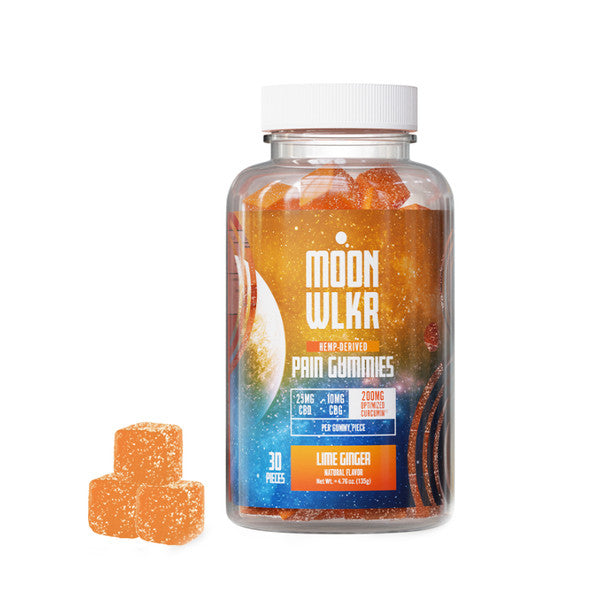 MoonWLKR - CBD Edible - CBD:CBG Pain Gummies With Turmeric - Lime Ginger - 25mg Best Price