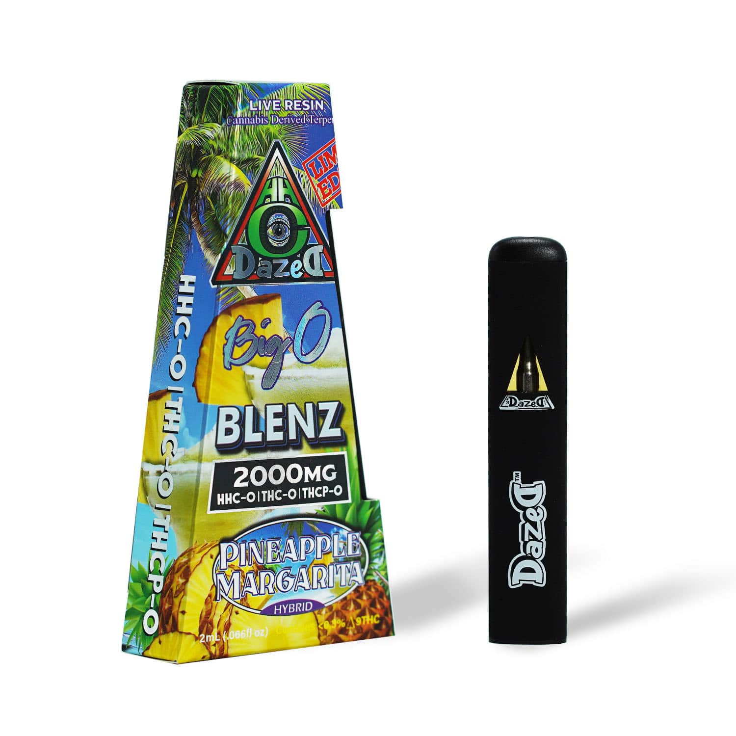 DazeD8 Pineapple Margarita HHC-O + THC-O + THCP-O Live Resin Disposable (2g) Best Price