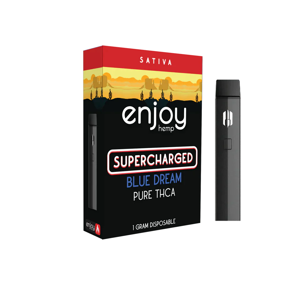 Enjoy Hemp Pure THCA 1ml Disposable for Supercharged - Blue Dream - Sativa Best Price