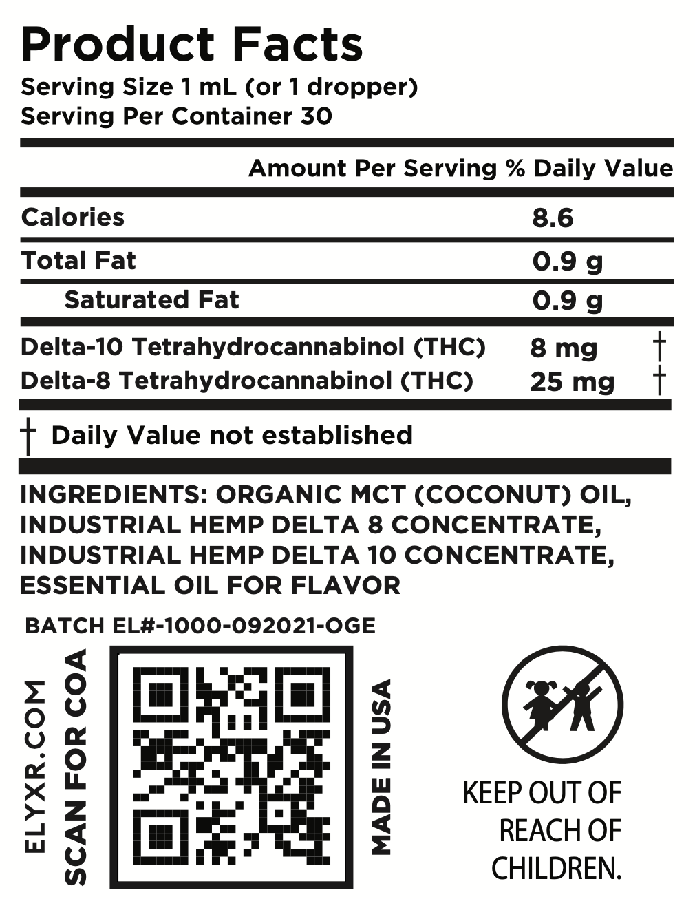 Elyxr Delta 10 Tincture (1000mg) Best Price