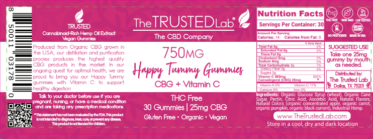 The Trusted Lab Happy Tummy CBG Gummy Best Price