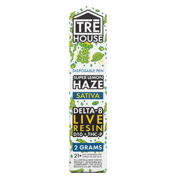 TRE House D8 Live Resin + D10 + THC-P Disposable - Super Lemon Haze (2g) Best Price