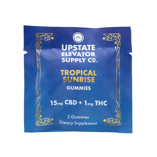 Upstate Elevator TROPICAL SUNRISE MicroBuzz THC+CBD Gummies 2ct Best Price