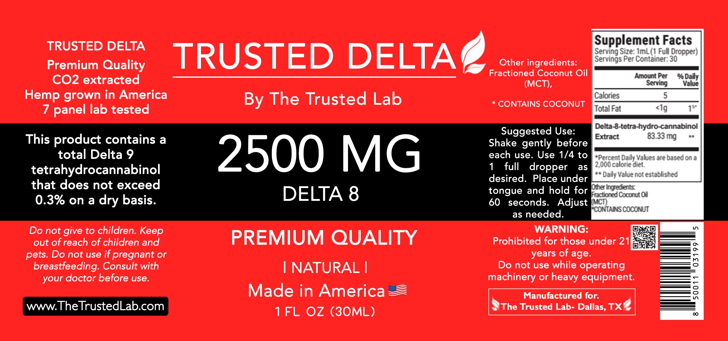 The Trusted Lab D2,500 MG Oil (30ml) Best Price