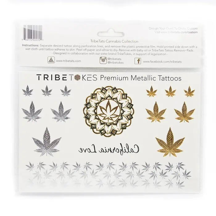 TribeTokes TribeTats Metallic Cannabis Tattoos Best Price