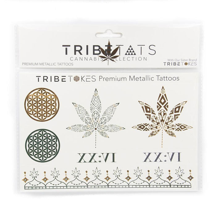 TribeTokes TribeTats Metallic Cannabis Tattoos Best Price